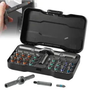 Upgraded 24 in 1 DIY Magnetic Multi Bit Screwdriver Set, Multifunctional Household Toolbox with Wrench & Screwdriver Combination Tool Kit