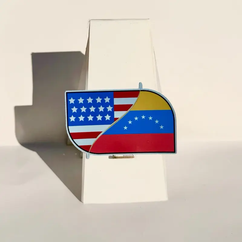 Venezuelan American Holographic Sticker