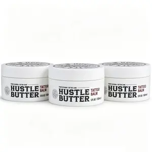 【Buy one get two free】3Pcs Hustle Butter 5oz Tattoo Balm For New &amp; Older Tattoos - Safe While Healing - Moisturizes and Rejuvenates Tattoo Aftercare Cosmetics