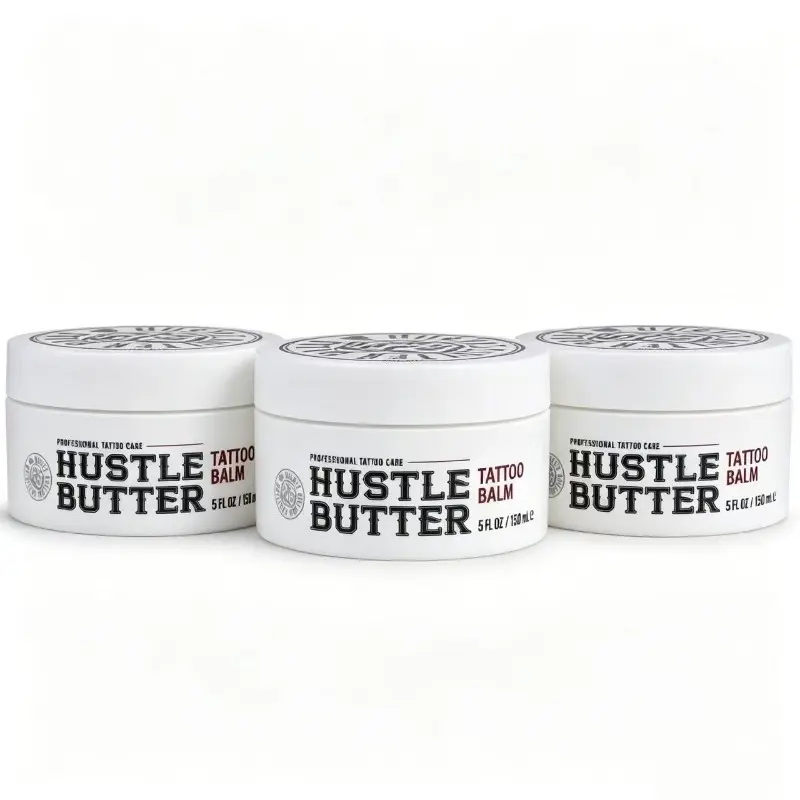 【Buy one get two free】3Pcs Hustle Butter 5oz Tattoo Balm For New &amp; Older Tattoos - Safe While Healing - Moisturizes and Rejuvenates Tattoo Aftercare Cosmetics