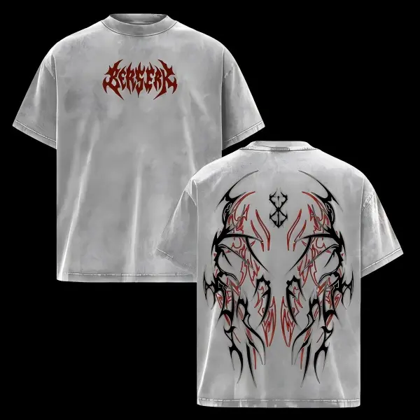 Berserk Pump Cover T-Shirt, Tank Top – Vintage Washed Oversized Gym Streetwear Tee, Heavy Cotton Fitness Top, Dark Aesthetic Unisex Apparel, Soft Loose Fit for Workout & Training Menswear Classic