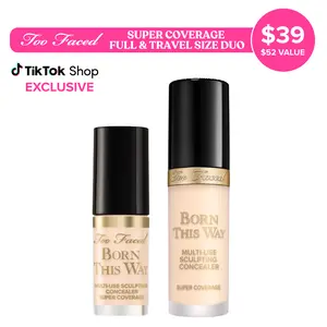 Too Faced Born This Way Super Coverage Concealer Full Size & Travel Size Duo Too Faced Born This Way Super Coverage Concealer Full Size & Travel Size Duo
