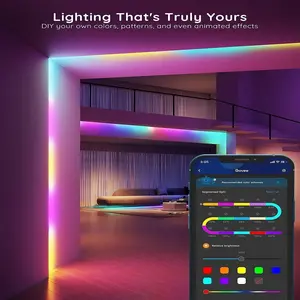 Smart Bedroom LED Strip Light, Bluetooth-compatible APP Control, DIY Multi-Color Changing, Music Sync Lighting, Home Decor, 10m/32.8 Feet