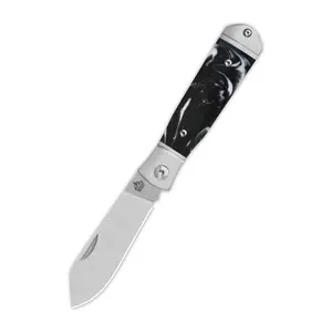 QSP Jumping Jack Slip Joint Pocket Knife – 14C28N Satin Blade, Resin Handle, 3.5” Compact EDC Knife