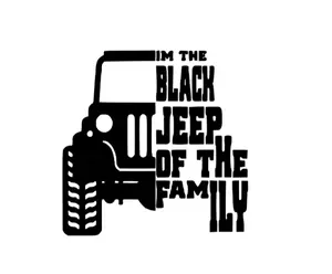 I'm The Black Jeep Of The Family 5x5 Decal