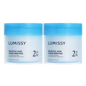 Lumissy Daily Exfoliating Pads 2-Pack | Gentle AHA BHA Toner Pads | Acne Clearing, Pore Care & Smooth  (150 Pads) skin Face Exfoliator Scrub