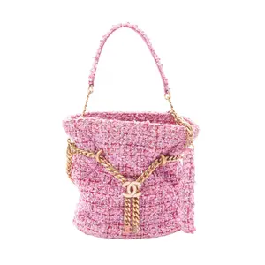 Pre-owned CHANEL Polyester Shoulder Bags Matelasse 2way bucket bag