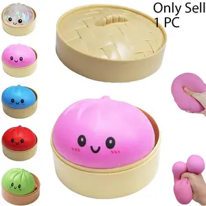 Giant Glitter Dumpling, Colorful Dumplings Stress Balls, Soft Squeeze Decompression Dough, for Adult Anxiety Relief & Sensory Play, for Stress Relief