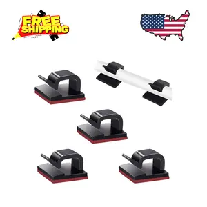 50 Pcs Self Adhesive Cable Management Clips, Cable Organizers Sticky Wire Clips Cord Holder Black