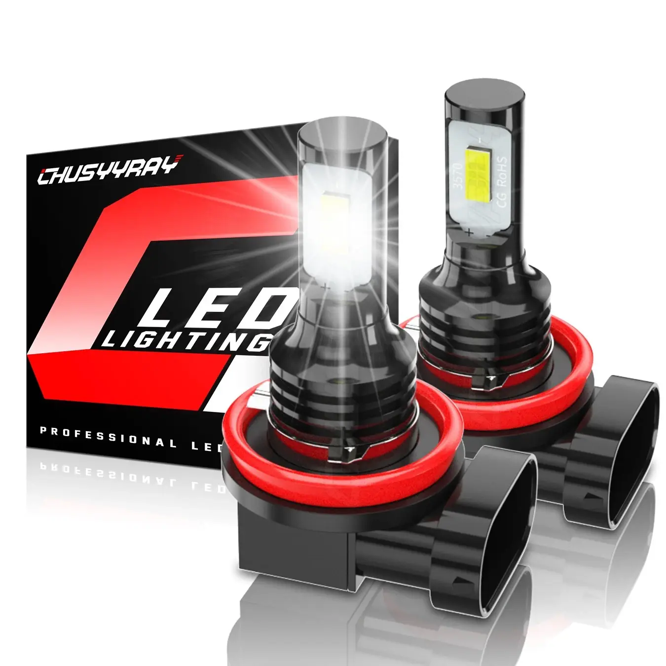 H11 LED Headlight Super Bright Bulbs Kit White 6000K 330000LM High/Lo Beam