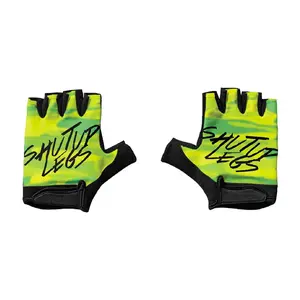 Shut Up Legs Neon Camo Short Finger Gloves