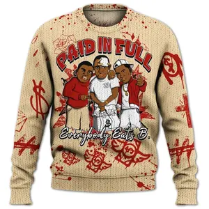 Knitted Sweater To Match Dunk Low Strawberry Waffle - Everybody Paid In Full Crayon FBC