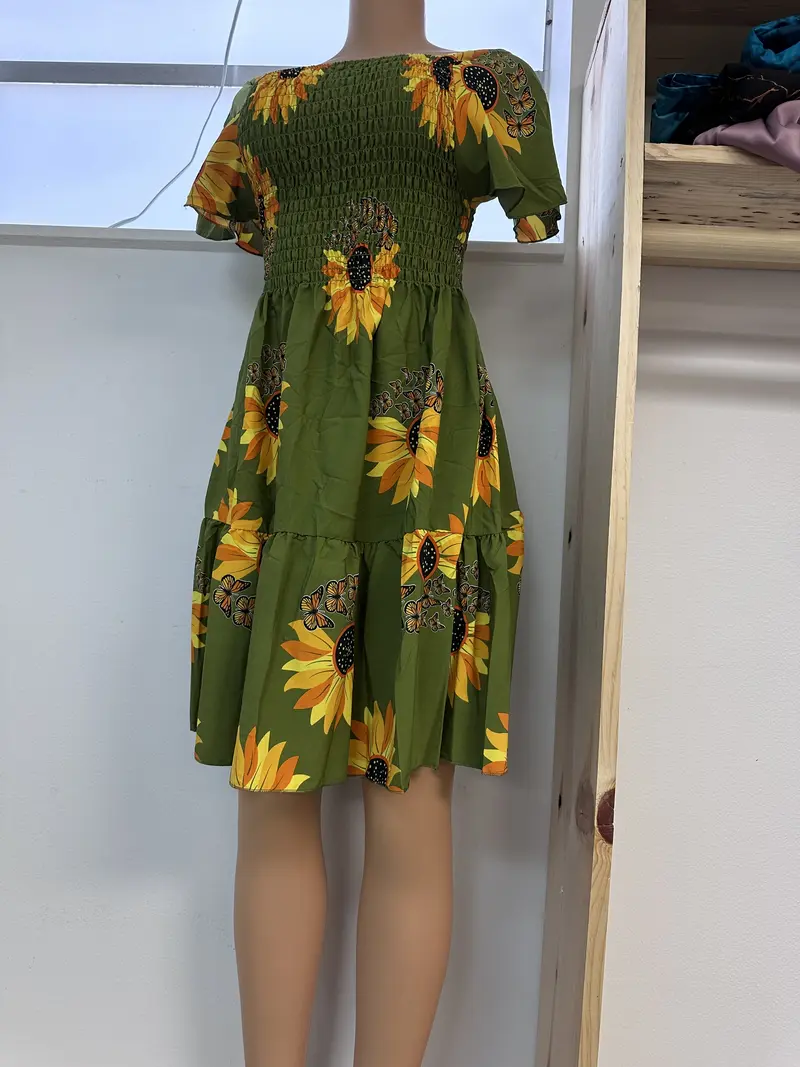Zuri Royal Blue & Golden Sunflower Midi Dress Blue Sunflower Dress Women, African Print Midi Dress, Casual Summer Dress, Short Sleeve Smocked Dress, Everyday Elegant Outfit - TikTok Shop Zuri Royal Blue & Golden Sunflower Midi Dress Blue Sunflower Dress Women, African Print Midi Dress, Casual Summer Dress, Short Sleeve Smocked Dress, Everyday Elegant Outfit - TikTok Shop