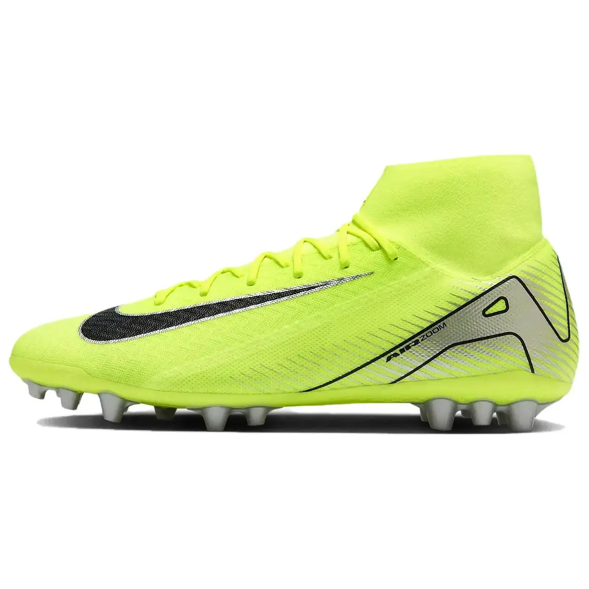 Nike Mercurial Superfly 10 Academy AG Volt Black Durable Non-slip Soccer Cleats Unisex FQ8329-700
