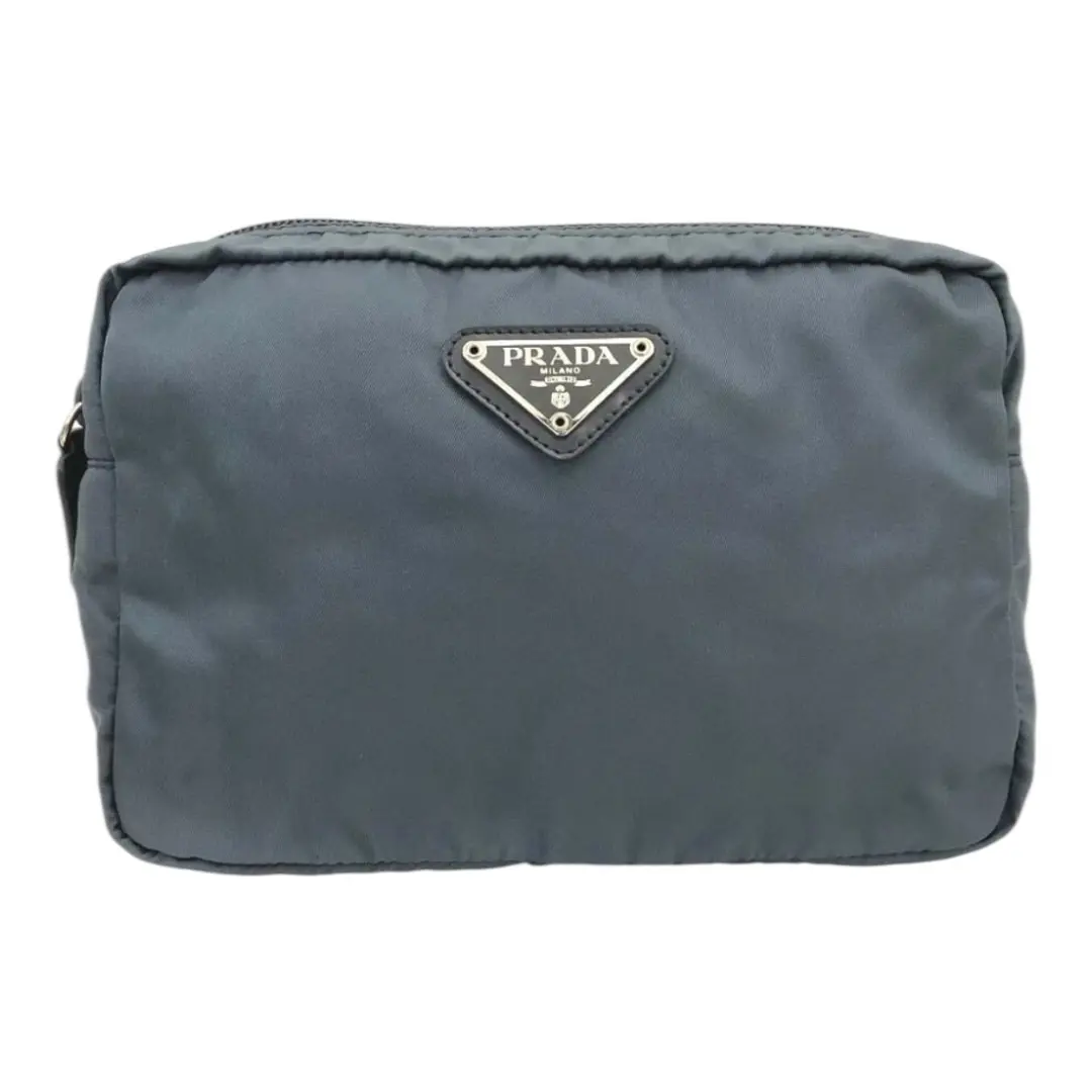 Pre-owned PRADA Nylon Toiletry Bags PRADA: Brown, Vela & Logo Travel Pouch/Organizer/Cosmetic Bag