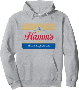 Hamm's Vintage Classic Color Beer Label Pullover Hoodie