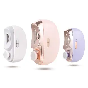 Electric Toe Nail Clippers,2 in 1 Automatic Electric Nail Clipper with Polishing, Automatic Electric Nail Clippers Nail File with Light (Purple) Automatic Electric Nail Clipper with Polishing, Gift for Adult and for Senior