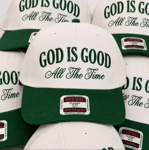Faith Embroidered Hat God Is Good All The Time Two Tone Baseball Caps Christian Gif For Jesus Lovers