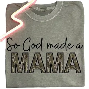 So God Make A Mama Camo Pattern Unisex Crewneck Sweater, Camoflage Mama Shirt Full Sizes, Full Colors Classic Tops