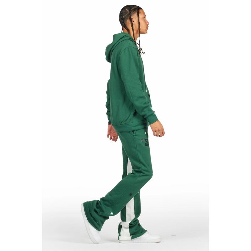 Jaco Green Hoodie Baggy Fit Pant Track Set