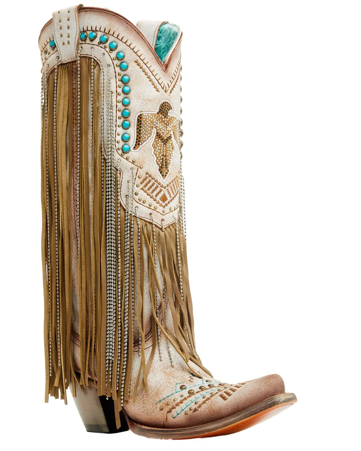 Corral Women's Women'S Embroidered And Crystal Eagle Fringe Western Boot - C4088 Corral Women's Women'S Embroidered And Crystal Eagle Fringe Western Boot - C4088