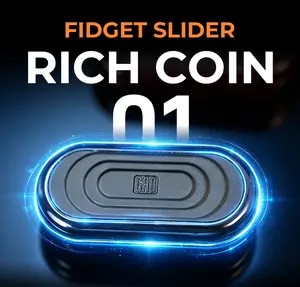 Mr Gao Gem Mechanical Slider Fidget Toy - Precision Functionality with Unique Gem Design for Versatile Applications Rich Coin