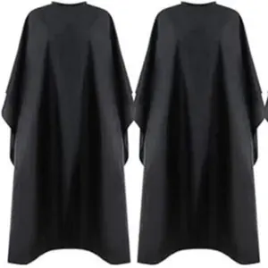 Vikval Extra Large Cover Salon Cape Unisex Black 63" x 55" Lightweight with Snap Closure, Waterproof, Hair Cutting & Color Cap 2pk Haircare Adjustable