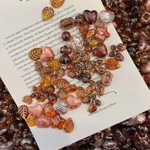 DIY Phone Charm Beads UV Coated White Moonlight in Premium Maillard Color Palette for Crafting