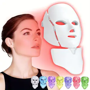 LED Household Plug-In Facial Beauty Instrument Mask - Home Beauty Salon Facial Skin Care Tool for Comfort and Effectiveness Nursing Plastic Face Lifting Device White