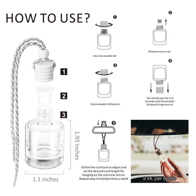 Car Air Fresheners Hanging Scent Oil Diffuser,8ML Nature Frangrance Friut Juciy Perfume Last Long Time With Three Scents For Car & Live Gifts Springtok