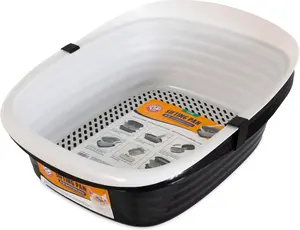 Arm & Hammer Large Sifting Litter Box Scoop Free Cat Litter Tray with Microban, Made in USA