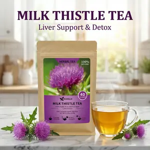 Milk Thistle Tea Bags, 100% Natural &Pure from Milk Thistle Seeds. Milk Thistle SeedHerbal Tea. Milk Thistle Seed Tea. Made withNatural Material Tea Bags. No Sugar, No Caffeine,No Gluten, Vegan. Beverage body passion