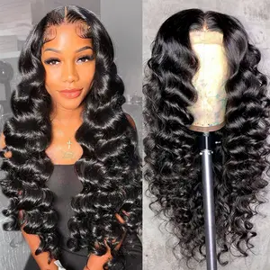 Uwigs 13×4 Loose Deep Wave Lace Frontal Wig Lace Frontal Wig 5×5 Glusless Lace Closure Wig Pre Cut Ready To Go Glueless Wig