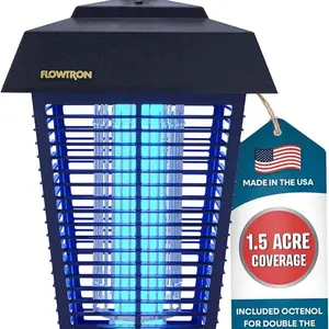 Flowtron Bug Zapper, Mosquito Zapper with 1-1/2 Acre of Coverage, 80W Bulb & 5600V Killing Grid
