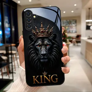 Fashionable tempered glass phone case suitable for Galaxy S25 Edge S24 S23 S21 FE S22 Plus Ultra A56 A55 A54 A53 A52S A52 A36 A35 A34 A33 A32 A26 A25 A24 A23 A22 A16 A15 A14 A13 A06 A05 SA05 A04 SA04