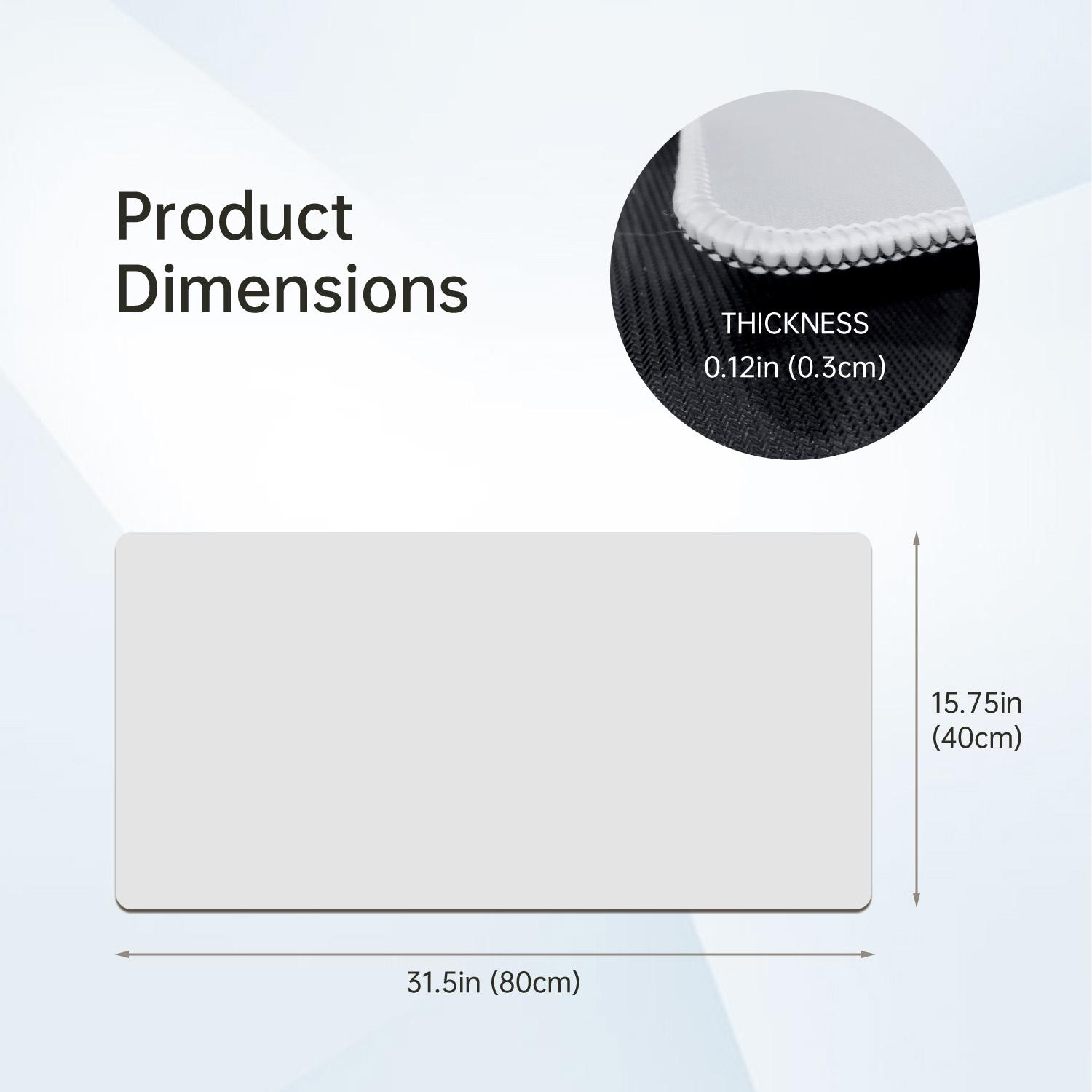 LIVEKEY Spiral Tape Design Mouse Pad with Optical Illusion - 31.5x15.75in (80x40cm) Extended 4080 Size, Non-slip Rubber Base & Stitched Edges for Precision Tracking, Art Desk Mat​