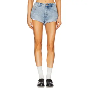 One Teaspoon Messed Up Bandits Low Waist Denim Short in Salty Dog