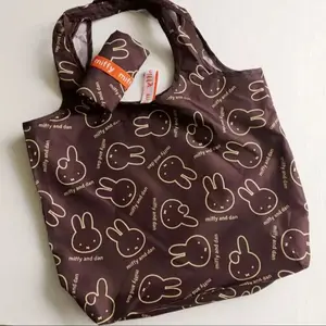Kawaii MIffyy Bunny Large Capacity Foldable Portable Reusable Bag | Hand Bill Shoulder Storage Shopping Bag | Christmas Gift