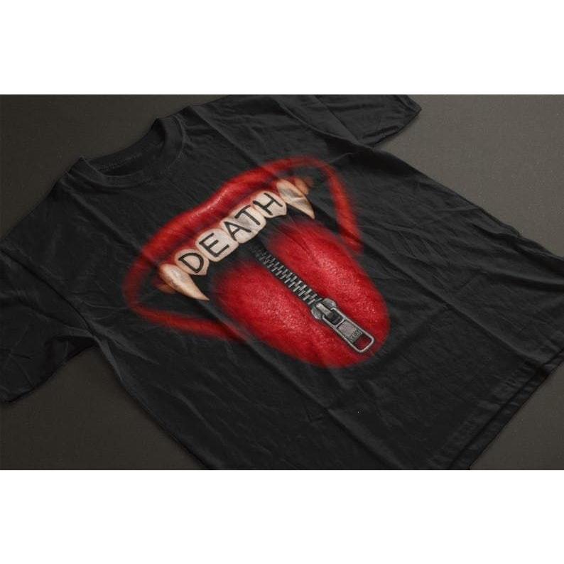 Death Lick Tee, cotton graphic, men, women, unisex, y2k, fashion, streetwear, cute shirts, t-shirt, opium, streetwear, cute y2k tee, kids