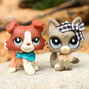 2-3 Pack Bobble Head Mini Pet Figures - Cute Dog & Cat Collectible Toys with Accessories, Ideal for Kids & Collectors, Ages 4+