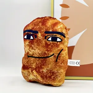 Unique Smiling Stone Plush Toy - Chicken Nugget Doll Pillow, Perfect Novelty Gift for Friends & Family