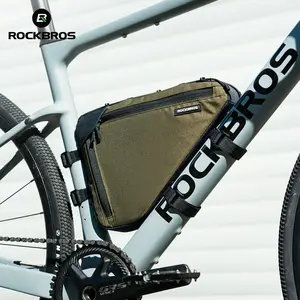 ROCKBROS VERDANT REST Bike Frame Bag 1.5L - Large Capacity Triangular Storage for Road Mountain & Gravel Bikes - Stylish & Functional Cycling Essentials Carrier