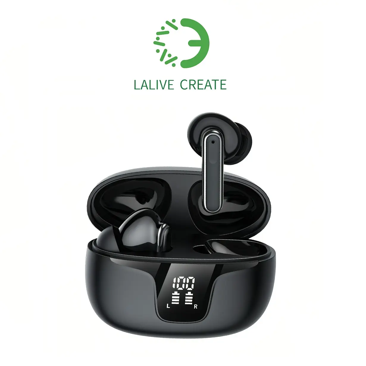 LALIVE XY-19 Wireless Sport Earbuds TWS Bluetooth 5.3 LED Display Earphone Headset Headphone HIFI Stereo Audio Charging Noise Waterproof Cable Connection Microphone Mobile Electronic Digital Chargeable
