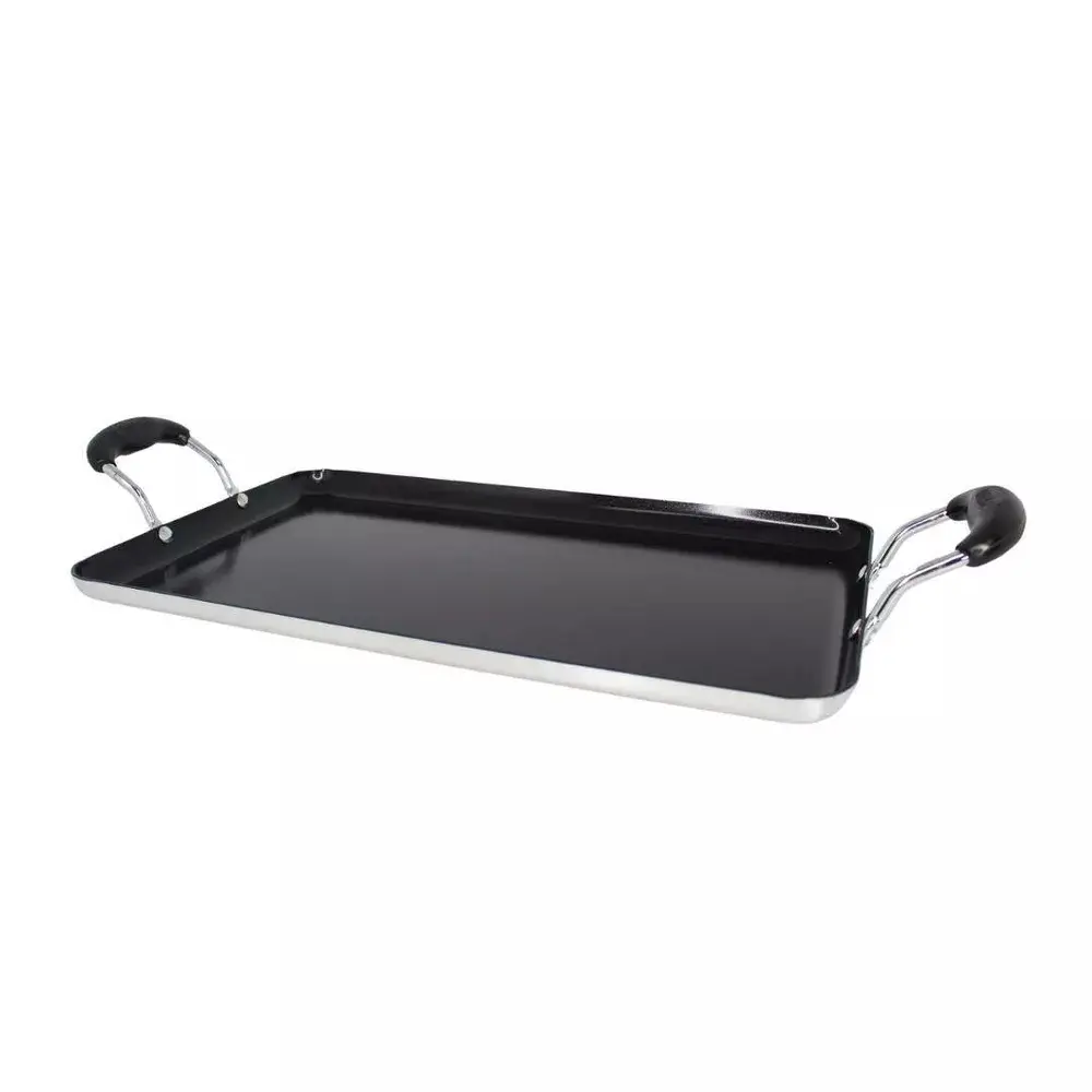 17"x10"Ceramic Double Burner Griddle Black 17"x10"Ceramic Double Burner Griddle Black