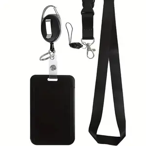 Adjustable Anti-Break Hanging Strap ID Holder, Durable Badge Roller, Nurse Badge Reel, Removable Keychain, Rotating Clip - Suitable for Nurses, Law Enforcement Officers, Teachers and Male/Female Employees