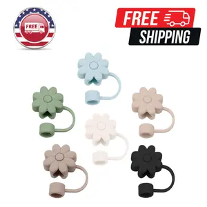 6PCS Silicone Straw Covers Toppers for Stanley Cups 30&40 Oz
