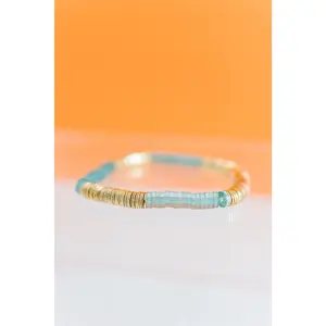 aqua acrylic + gold 6mm