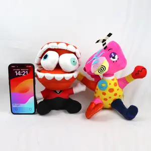 The Amazing Digital Circus Q Version Joker Plush Toy Cartoon Clown Soft Stuffed Doll Game Peripheral Plushie Home Decor Kids Gift Cute Stuffies Durable Soft Fluffy