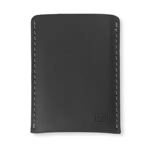 Modern Carry Leather Minimalist Card Holder for Men & Women, Black, Front Pocket Card Wallet, Thin Credit Card Holder, Full Protection