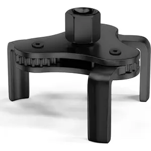 Universal Oil Filter Wrench Adjustable, from 2-1/2 inch to 4.5 inch 3 Jaw Oil Filter Removal Tool Set, Efficiency 2 Way Oil Filter Wrench (black)